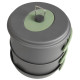 Набір посуду Bo-Camp Explorer XL 4 Pieces Hard Anodized Grey/Green (2200249) (DAS302116)