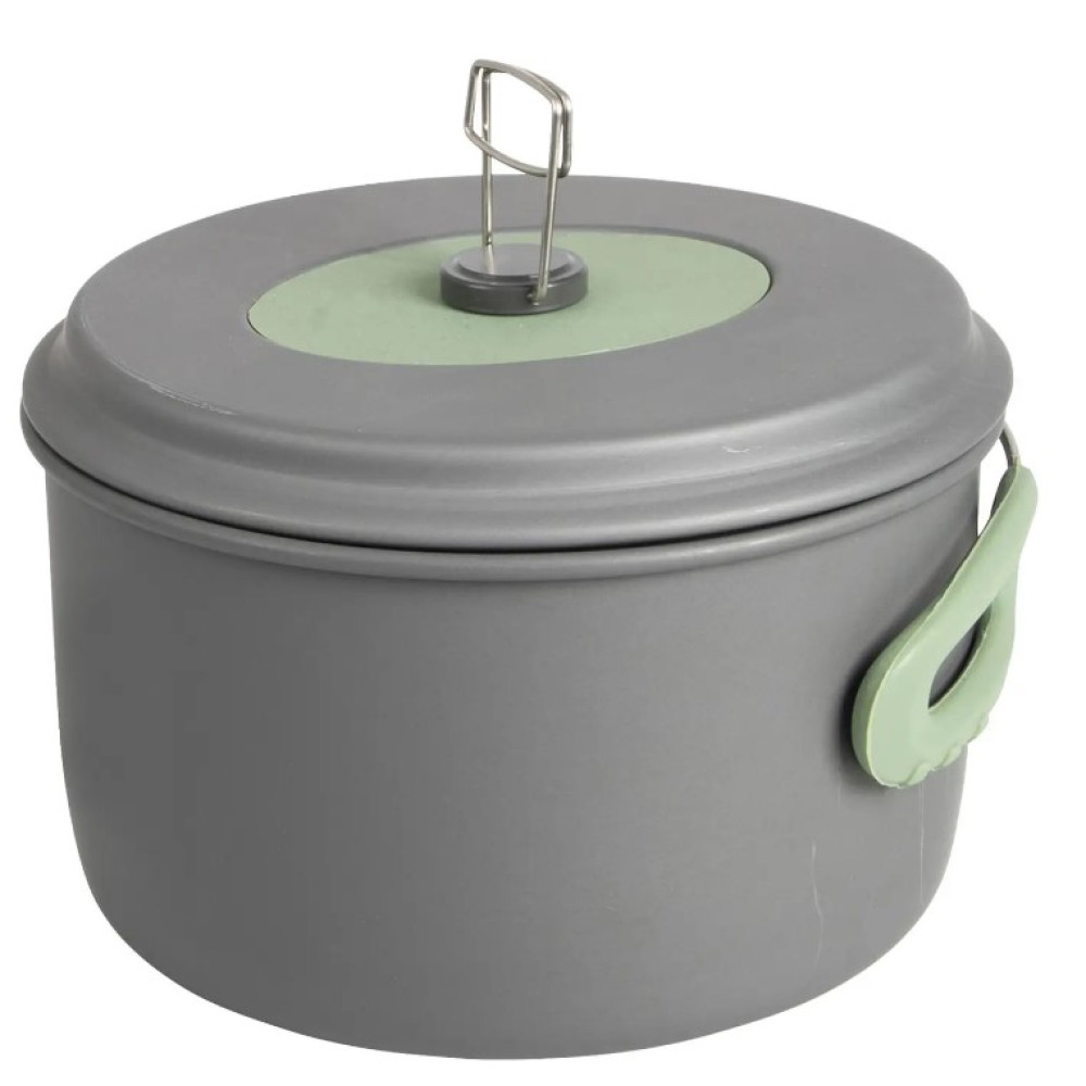 Набір посуду Bo-Camp Explorer XL 4 Pieces Hard Anodized Grey/Green (2200249) (DAS302116)