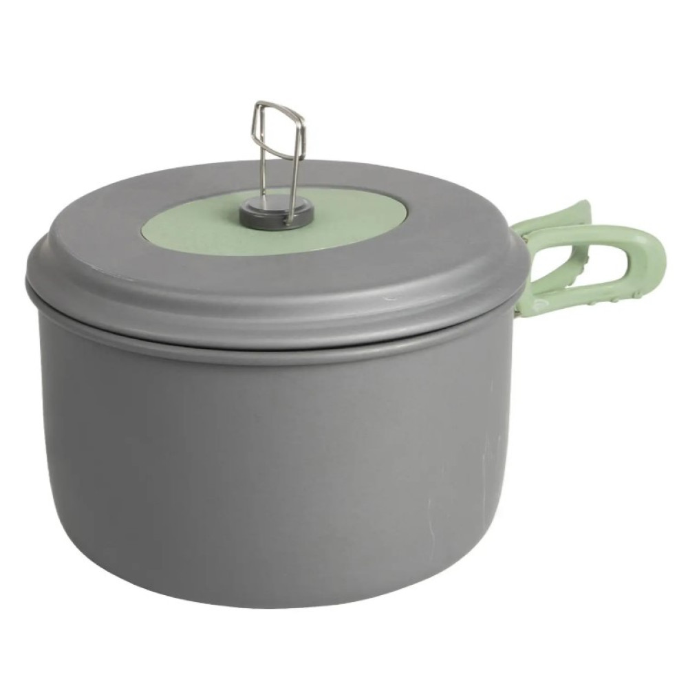 Набір посуду Bo-Camp Explorer XL 4 Pieces Hard Anodized Grey/Green (2200249) (DAS302116)