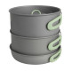 Набір посуду Bo-Camp Explorer XL 4 Pieces Hard Anodized Grey/Green (2200249) (DAS302116)