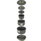 Набір посуду Bo-Camp Explorer 4 Pieces 19 Hard Anodized Grey/Green (2200241) (DAS302733)