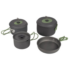 Набор посуды Bo-Camp Explorer 4 Pieces 19 Hard Anodized Grey/Green (2200241) (DAS302733)