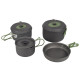 Набір посуду Bo-Camp Explorer 4 Pieces 19 Hard Anodized Grey/Green (2200241) (DAS302733)