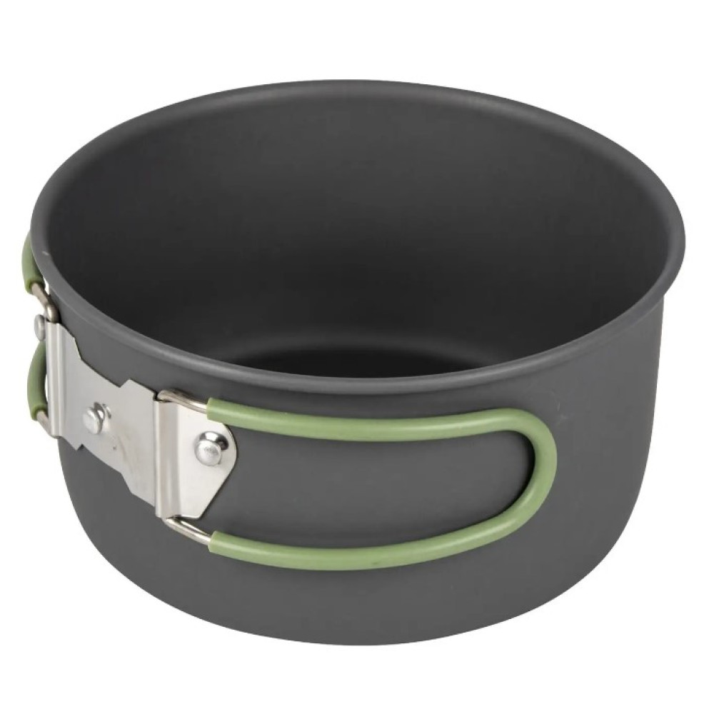 Набір посуду Bo-Camp Explorer 4 Pieces 19 Hard Anodized Grey/Green (2200241) (DAS302733)