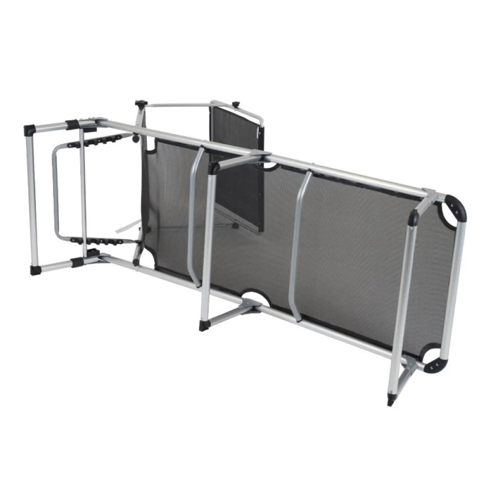 Ліжко розкладне Bo-Camp Sun Lounger With Sunscreen 5 Positions Black (1304460)