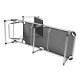 Ліжко розкладне Bo-Camp Sun Lounger With Sunscreen 5 Positions Black (1304460)