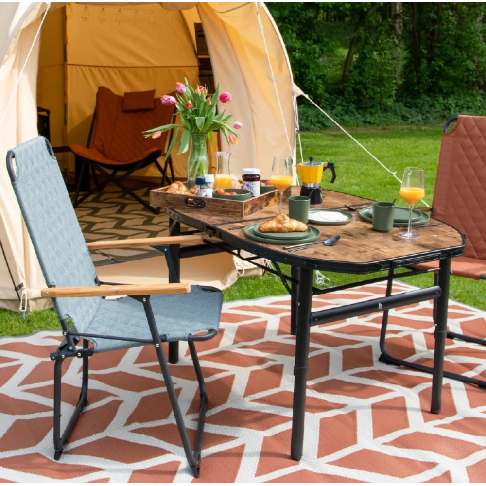 Стол Bo-Camp Woodbine Oval 100x70 cm Black/Wood look (1404185)