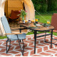 Стол Bo-Camp Woodbine Oval 100x70 cm Black/Wood look (1404185)
