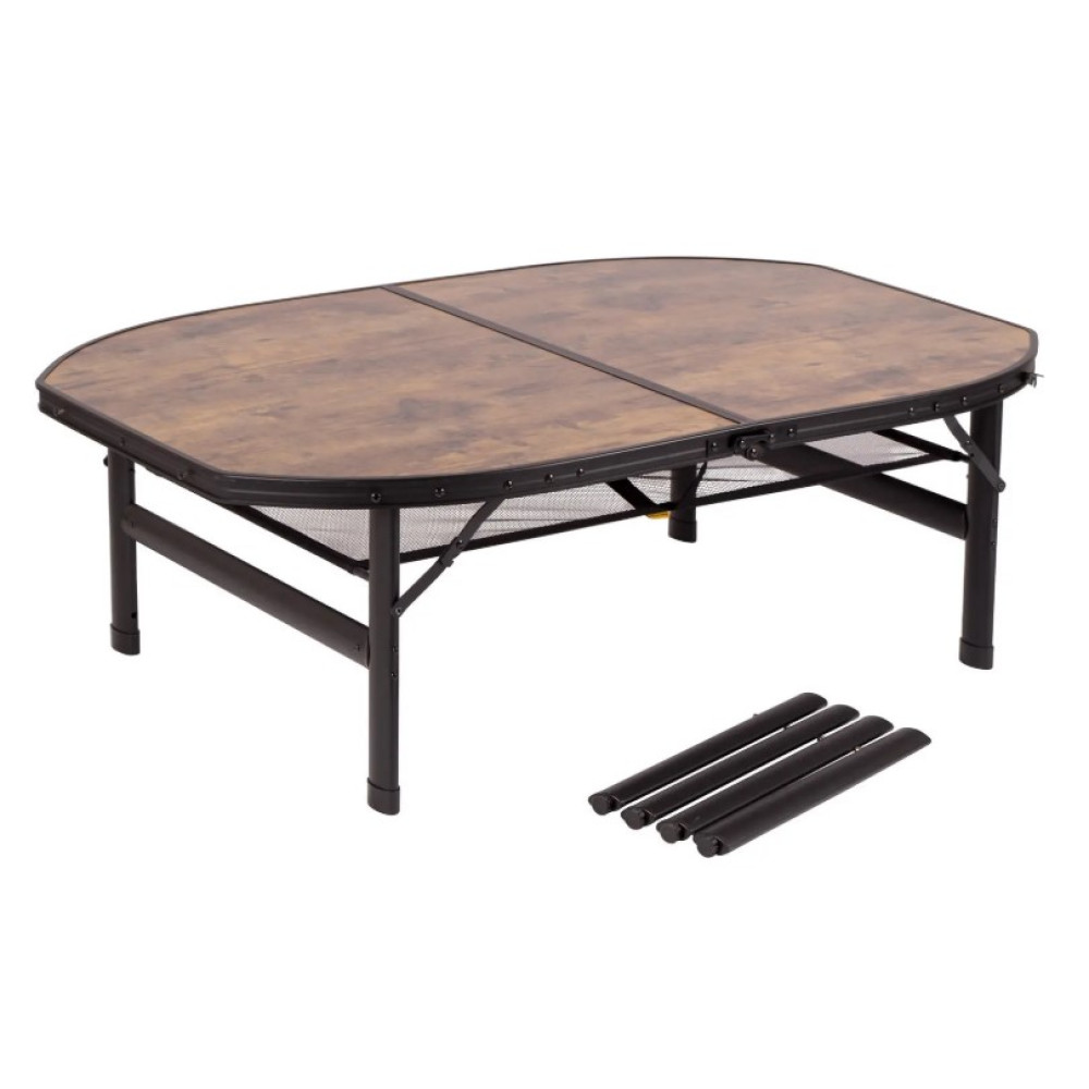 Стол Bo-Camp Melrose Oval 120x80 cm Black/Wood look (1404220)