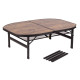 Стол Bo-Camp Melrose Oval 120x80 cm Black/Wood look (1404220)