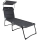 Кровать раскладная Bo-Camp Sun Lounger With Sunscreen 5 Positions Grey (1304492) (DAS303260)