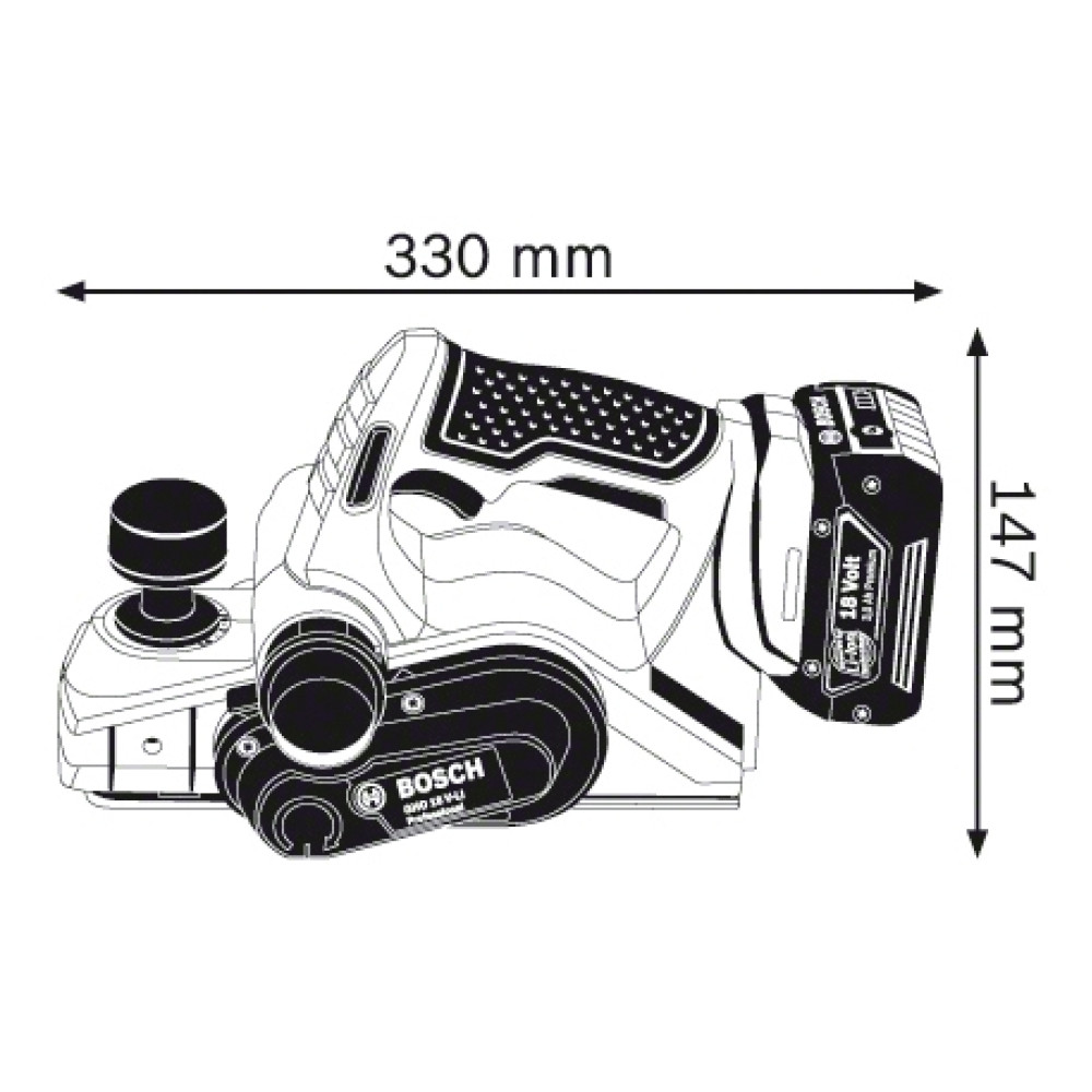 Рубанок Bosch GHO 18 V-LI (0.601.5A0.300)