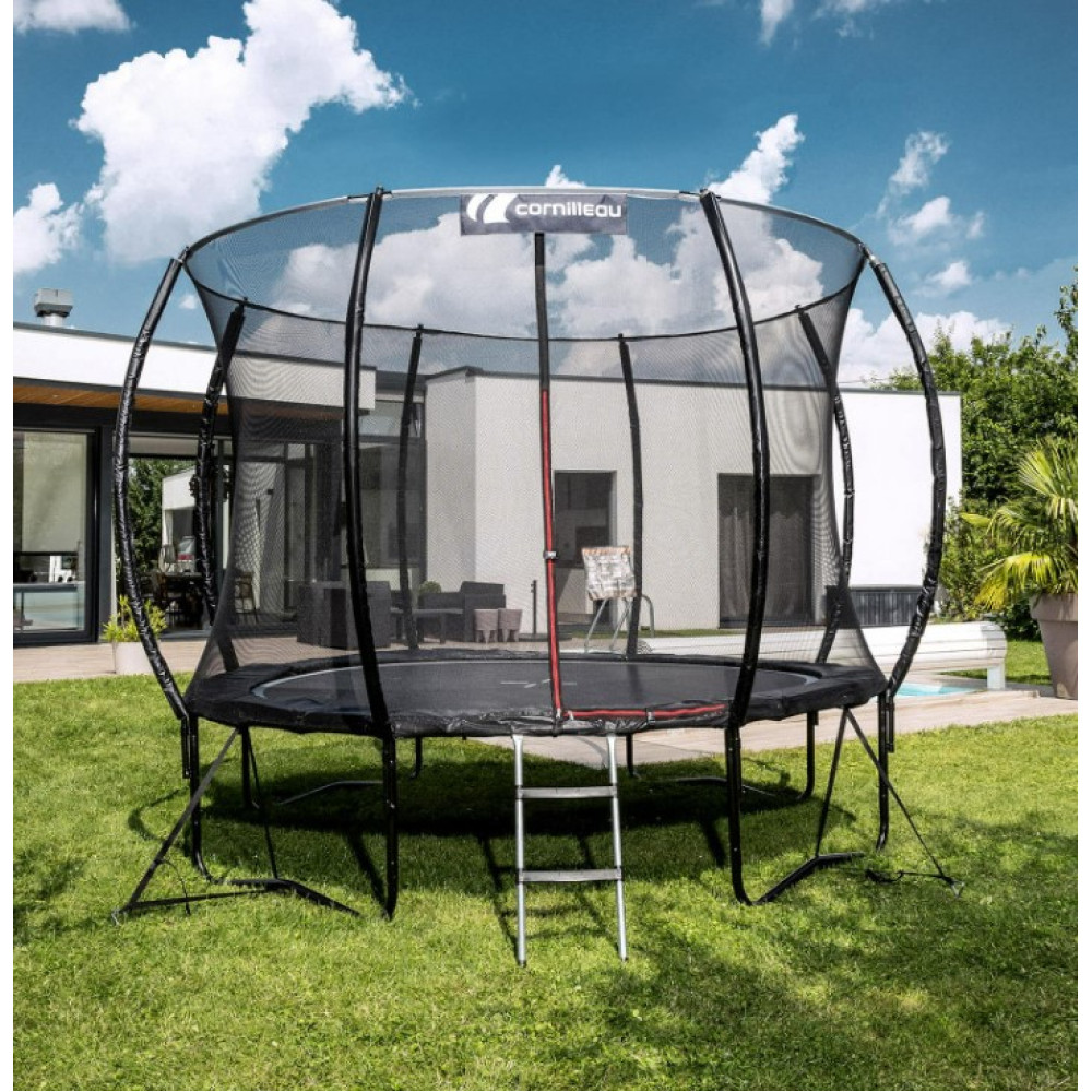 Батут із внутрішньою сіткою Cornilleau Springcare 244 см чорний (3222763110834)