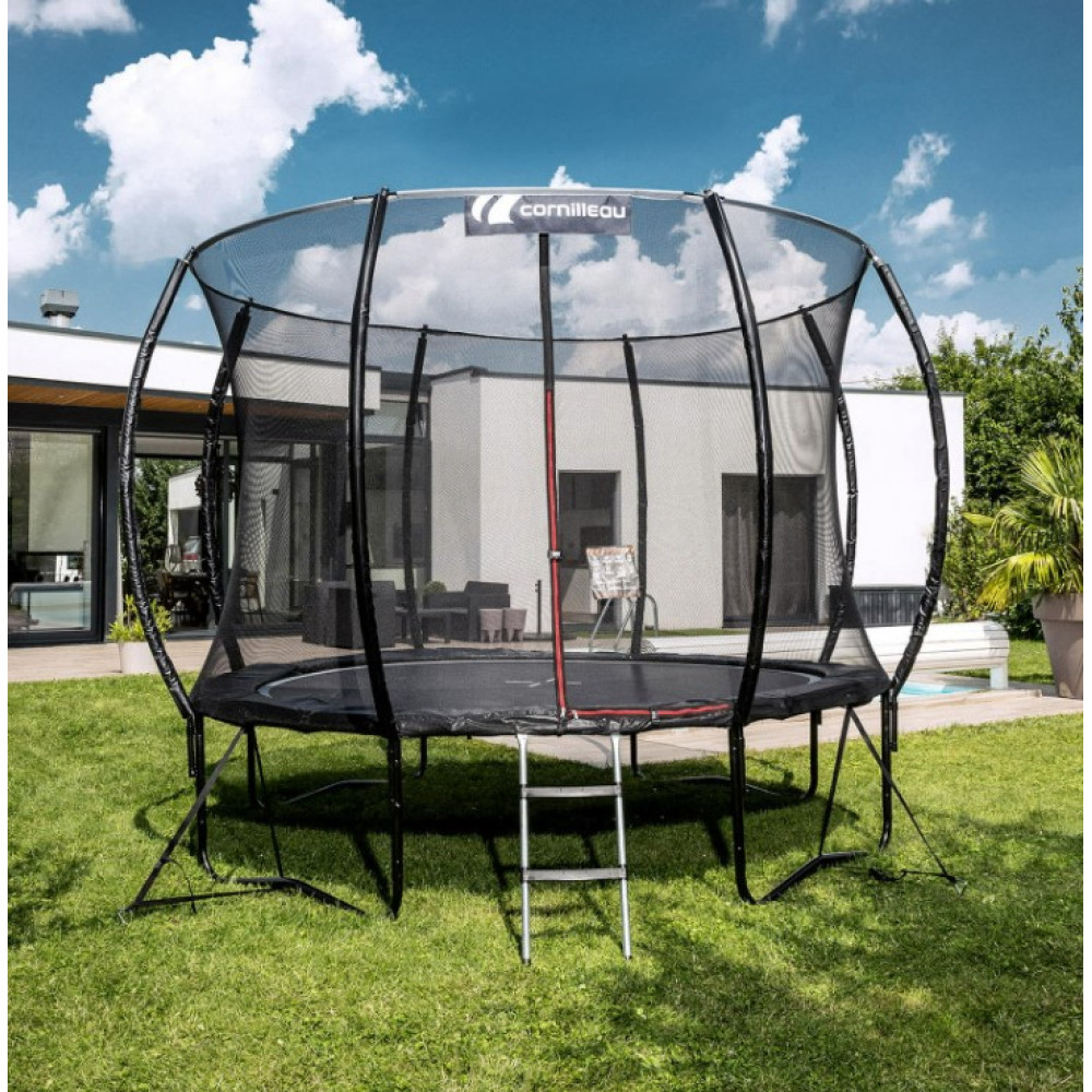 Батут із внутрішньою сіткою Cornilleau Springcare 366 см чорний (3222763111237)