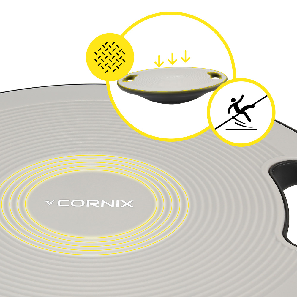 Балансувальна платформа Cornix кругла, пластикова Grey/Black XR-0443