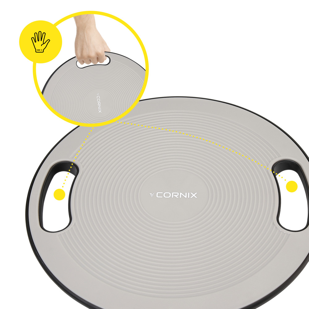 Балансувальна платформа Cornix кругла, пластикова Grey/Black XR-0443