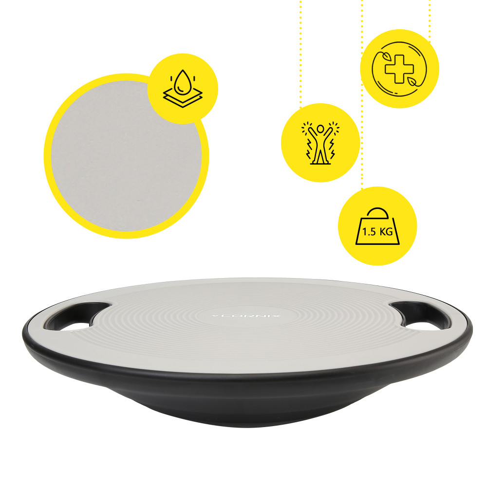 Балансувальна платформа Cornix кругла, пластикова Grey/Black XR-0443