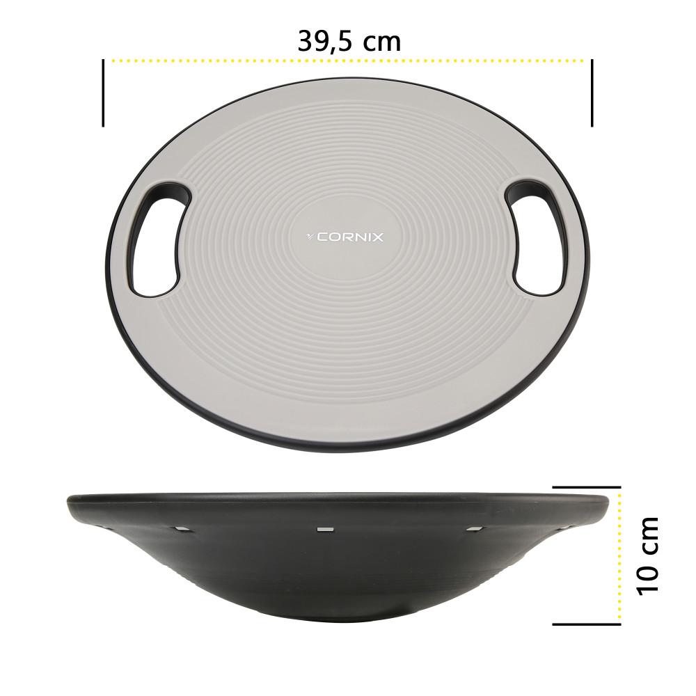 Балансувальна платформа Cornix кругла, пластикова Grey/Black XR-0443