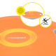 Балансировочная платформа Cornix круглая, пластиковая Orange/Grey XR-0444
