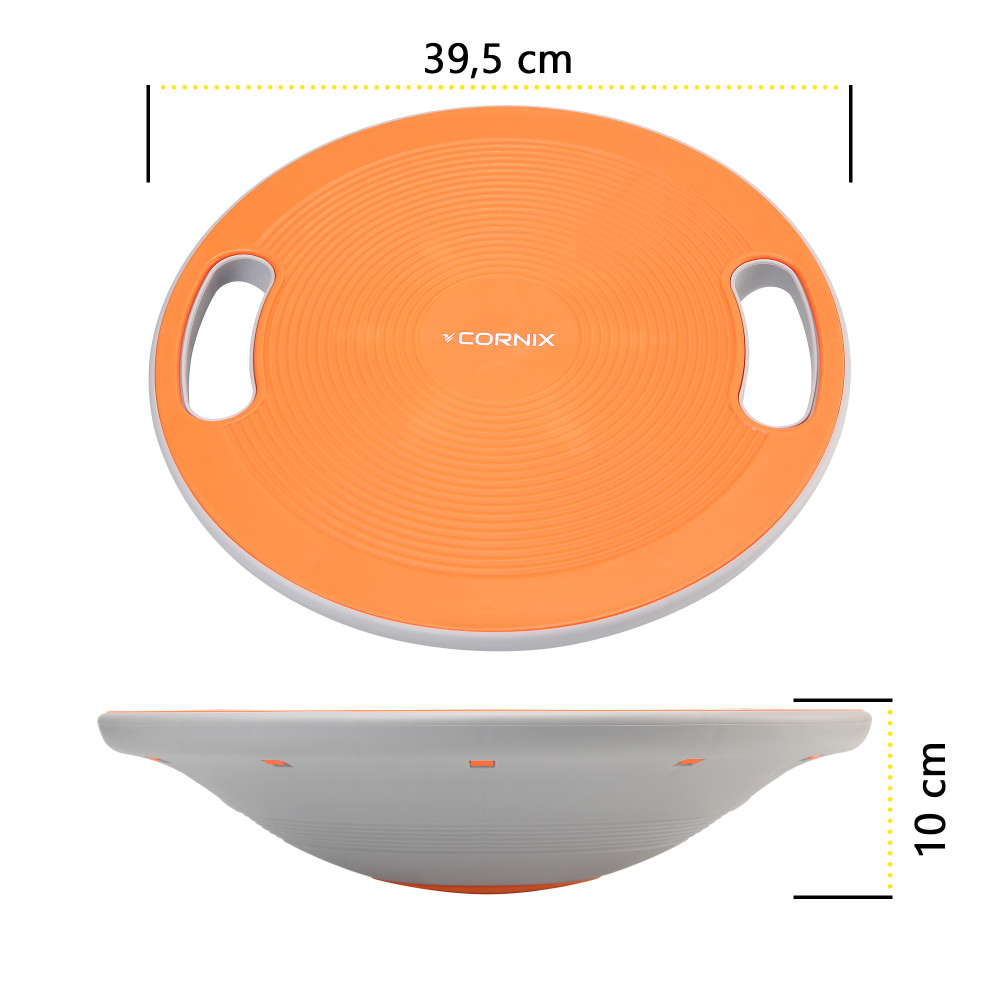 Балансировочная платформа Cornix круглая, пластиковая Orange/Grey XR-0444
