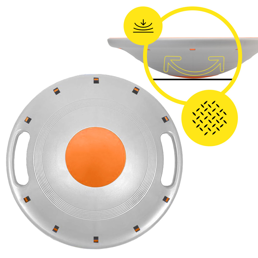 Балансировочная платформа Cornix круглая, пластиковая Orange/Grey XR-0444