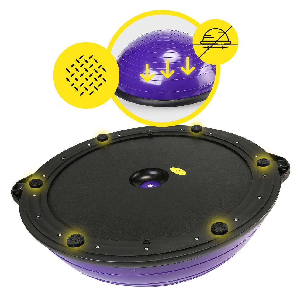 Балансировочная платформа (полусфера) Cornix Bosu Ball 58 см с эспандерами Violet XR-0454