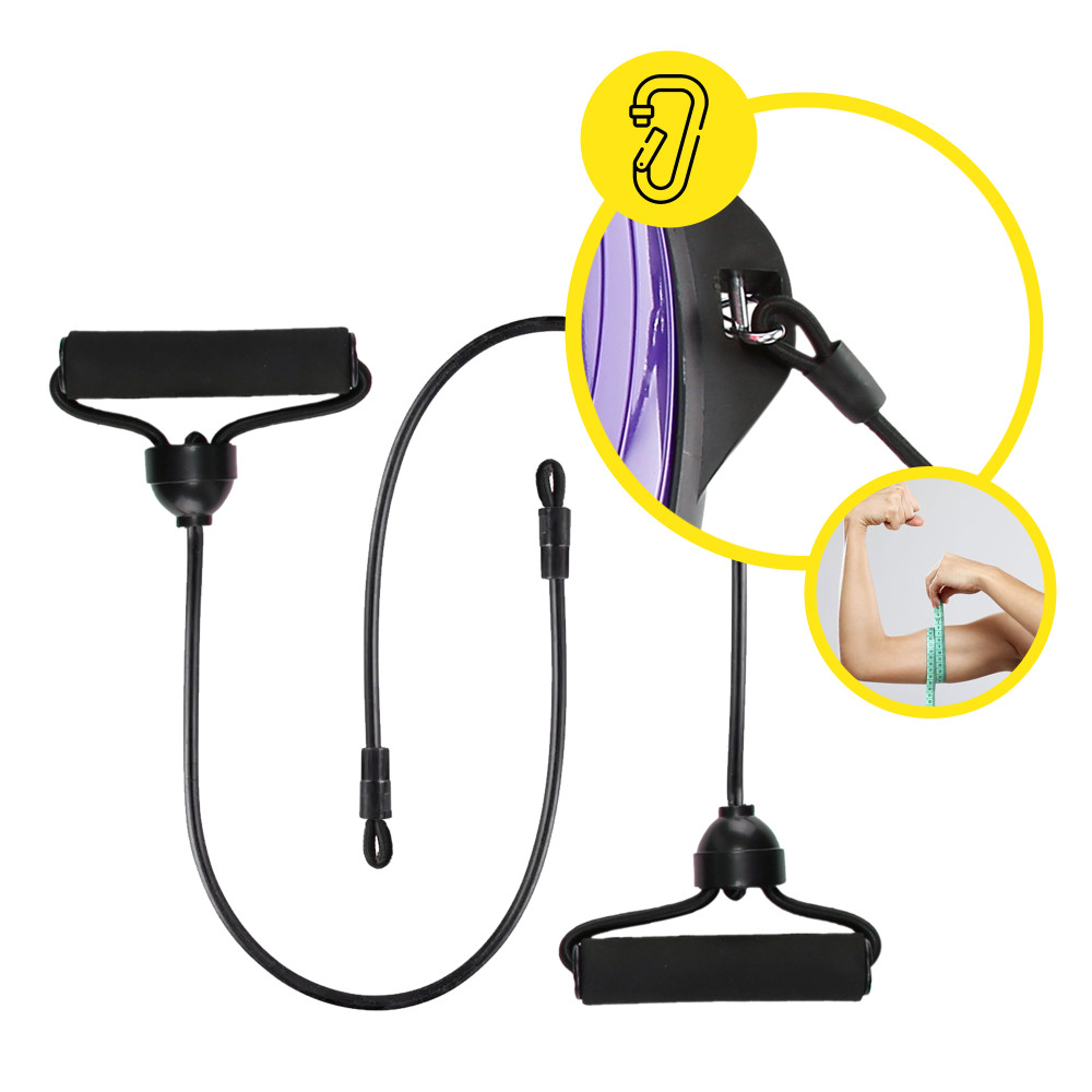 Балансировочная платформа (полусфера) Cornix Bosu Ball 58 см с эспандерами Violet XR-0454