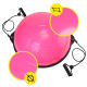 Балансувальна платформа (півсфера) Cornix Bosu Ball 58 см з еспандерами Pink XR-0456