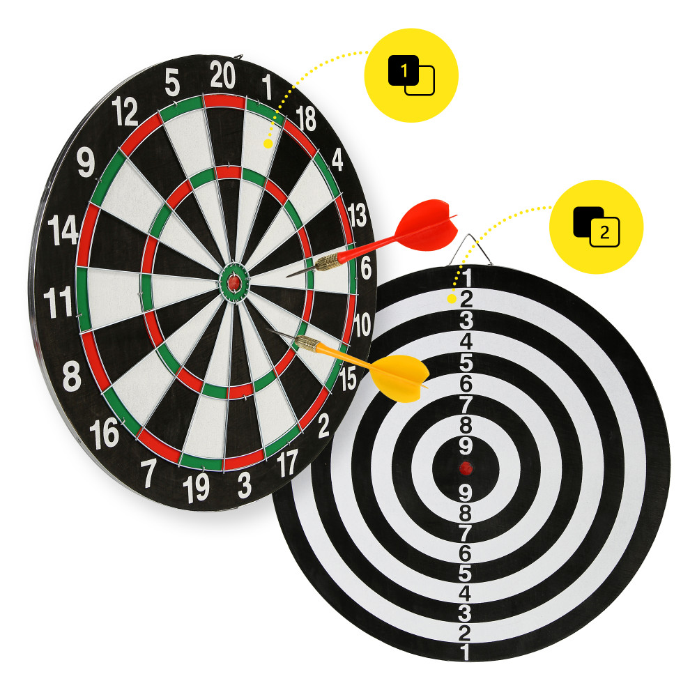 Дартс класичний Cornix Dartboard Game 2 в 1 36.5 см + 2 комплекти дротиків XR-0391