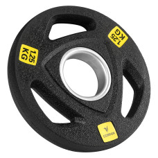 Диск олимпийский Cornix 1 x 1.25 кг 51 мм металлический, прорезиненный Black XR-0423