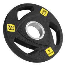 Диск олимпийский Cornix 1 x 2.5 кг 51 мм металлический, прорезиненный Black XR-0424