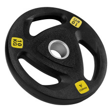 Диск олимпийский Cornix 1 x 10 кг 51 мм металлический, прорезиненный Black XR-0426