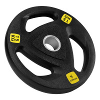 Диск олимпийский Cornix 1 x 15 кг 51 мм металлический, прорезиненный Black XR-0427