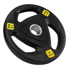 Диск олимпийский Cornix 1 x 15 кг 51 мм металлический, прорезиненный Black XR-0427