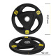 Диск олімпійський Cornix 1 x 20 кг 51 мм металевий, прогумований Black XR-0428