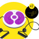 Диск для талии Cornix Twisting Waist Disc с эспандерами White/Violet XR-0449