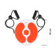 Диск здоров'я для талії Cornix Twisting Waist Disc з еспандерами White/Orange XR-0452