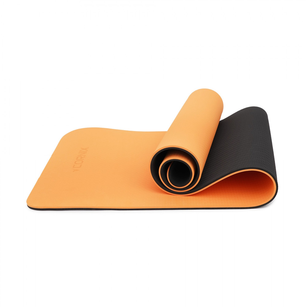 Килимок спортивний Cornix TPE 183 x 61 x 1 см для йоги та фітнесу XR-0091 Orange/Black