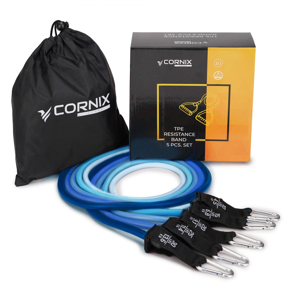 Набір трубчастих еспандерів Cornix 5 шт 4.5-13.6 кг XR-0254