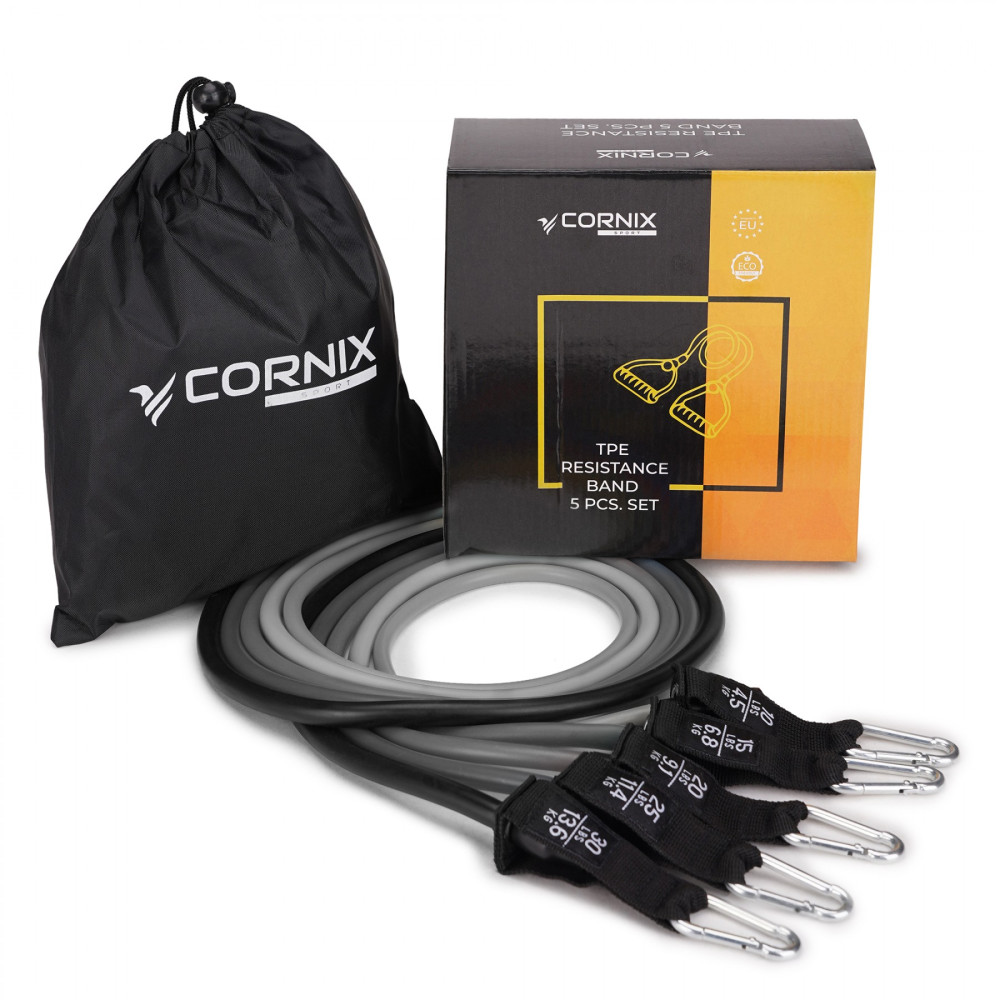 Набір трубчастих еспандерів Cornix 5 шт 4.5-13.6 кг XR-0257