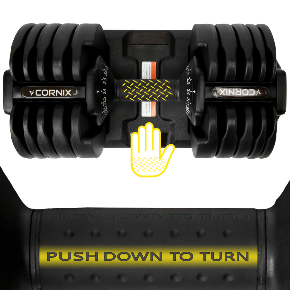 Гантель с регулируемым весом Cornix 2.5-24 кг XR-0405 Black