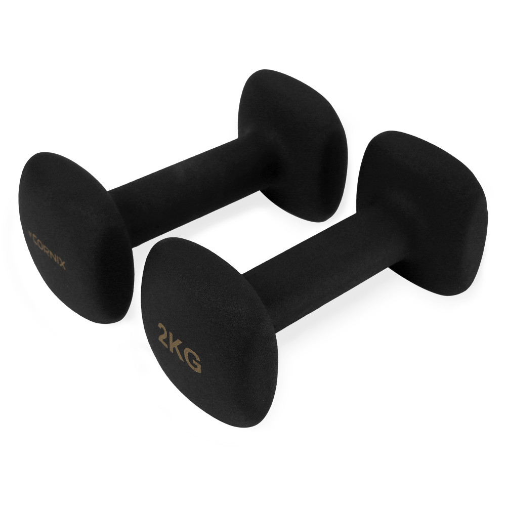 Гантели виниловые Cornix Square 2 x 2 кг XR-0407 Black