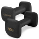 Гантели виниловые Cornix Square 2 x 2 кг XR-0407 Black