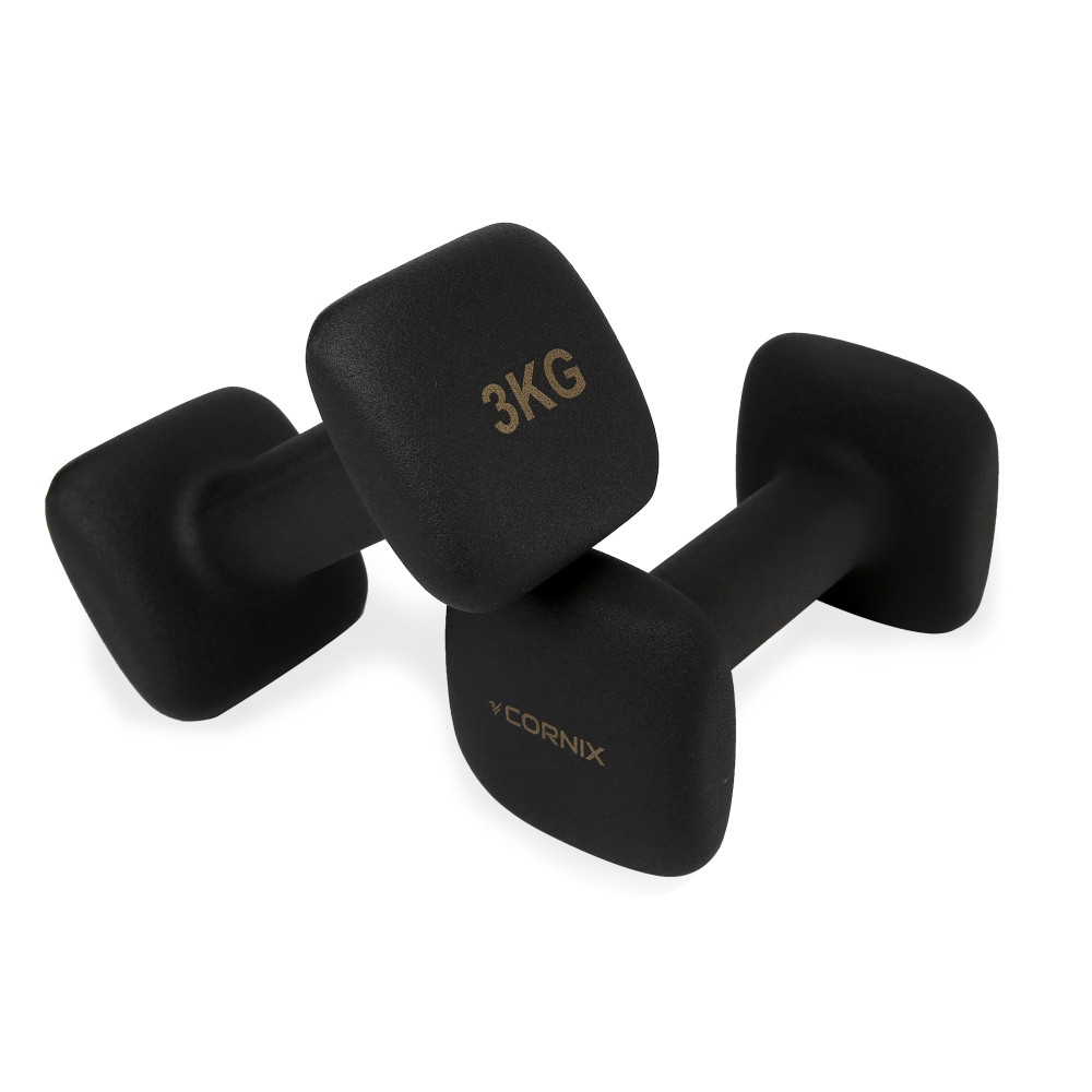 Гантели виниловые Cornix Square 2 x 3 кг XR-0408 Black