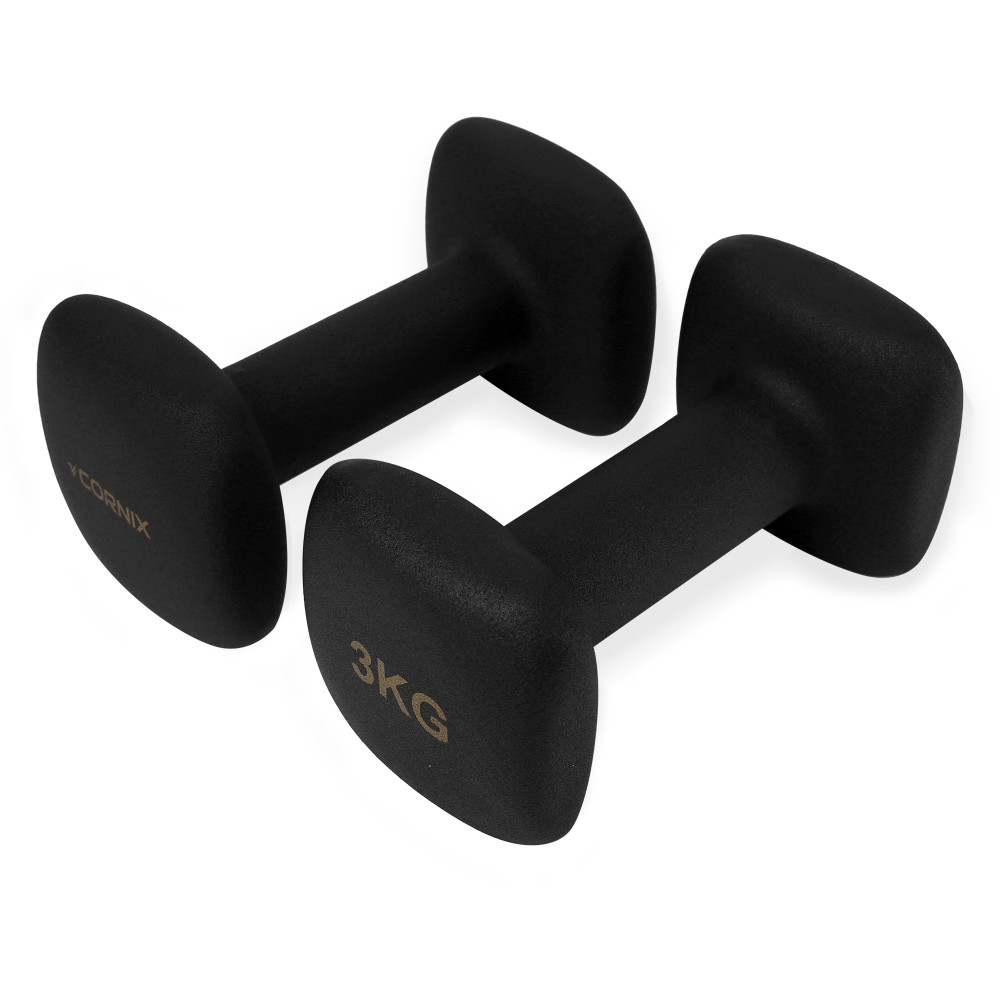 Гантели виниловые Cornix Square 2 x 3 кг XR-0408 Black