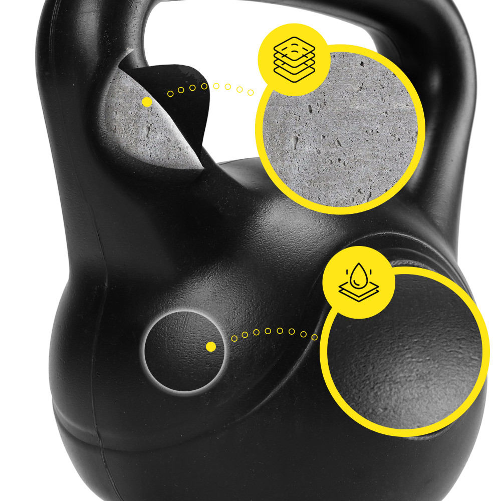 Гиря вінілова Cornix 8 кг XR-0430 Black
