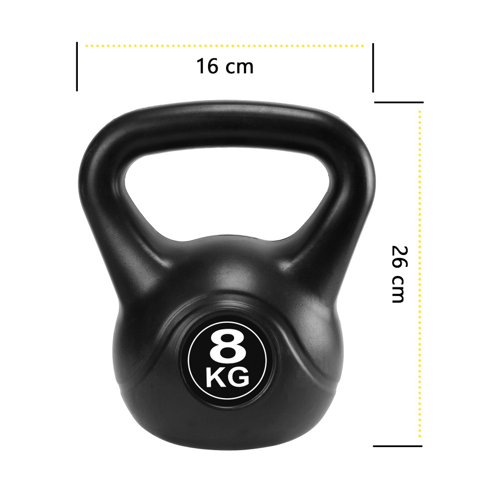 Гиря вінілова Cornix 8 кг XR-0430 Black