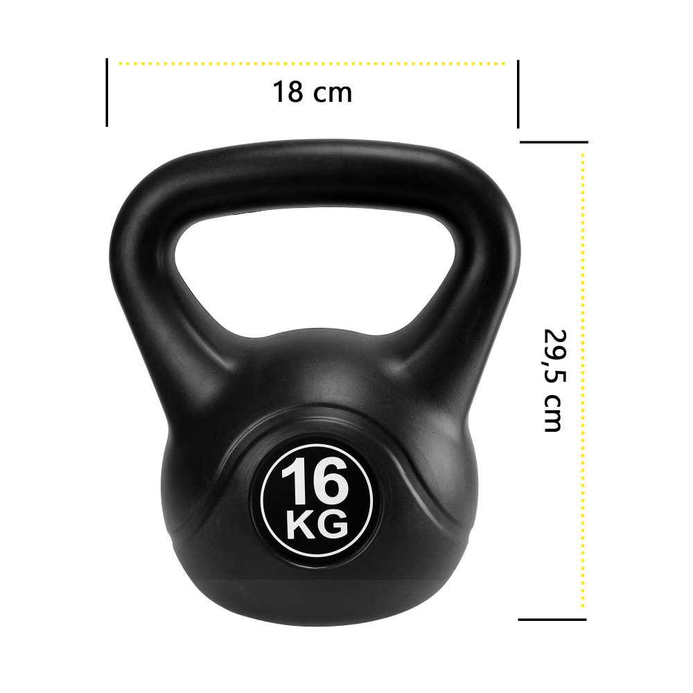 Гиря виниловая Cornix 16 кг XR-0432 Black