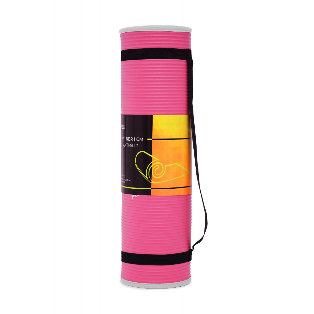 Коврик спортивный Cornix NBR 183 x 61 x 1 cм для йоги и фитнеса XR-0095 Pink/Grey