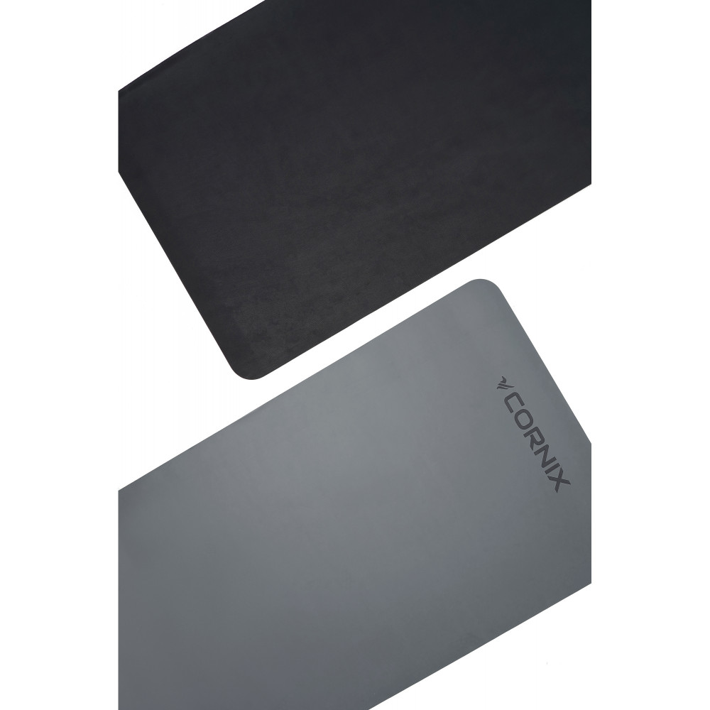 Килимок спортивний Cornix PU 183 x 68 x 0.4 см для йоги та фітнесу XR-0320 Grey